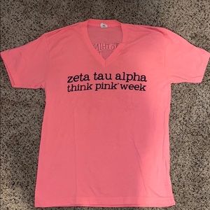 Zeta Tau Alpha Think Pink Week t-shirt